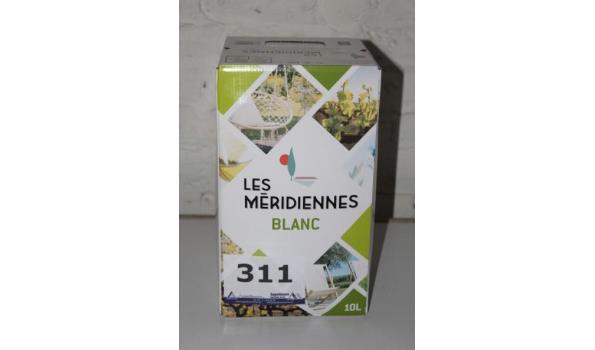 3 kartons à 10l witte wijn Les Meridiennes